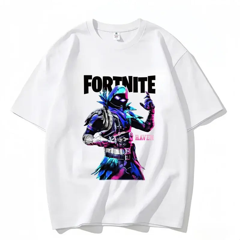 Fortnite Crew Neck T Shirt Unisex Adult Game Dance Fashion New Pure Cotton Short Sleeve Tops Perfect for Casual Wear Vacations