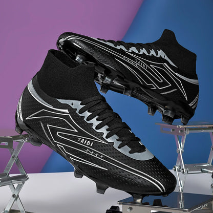 Men's Football Shoes, Anti-Slip Boots, AG/FG Spikes, Professional Training Shoes, Breathable Football Shoes