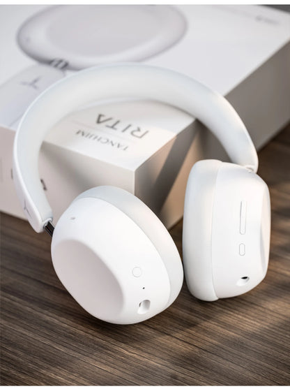 TANCHJIM RITA HiFi Bluetooth Headset Wireless & Wired ANC Headphones, Bluetooth 6.0 LDAC Over-Ear Headphones with 40mm Dynamic Driver, Gaming Headset with ENC & 3.5mm Audio Cable