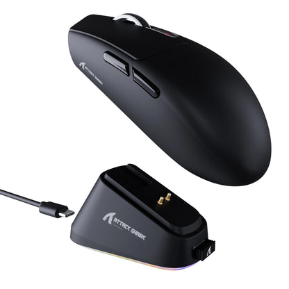 ATTACK SHARK G3PRO Tri-Mode Wireless Gaming Mouse with Charging Dock, 25000 DPI Ultra Lightweight Gaming Mouse, PAW3311 Sensor, Bluetooth & 2.4GHz