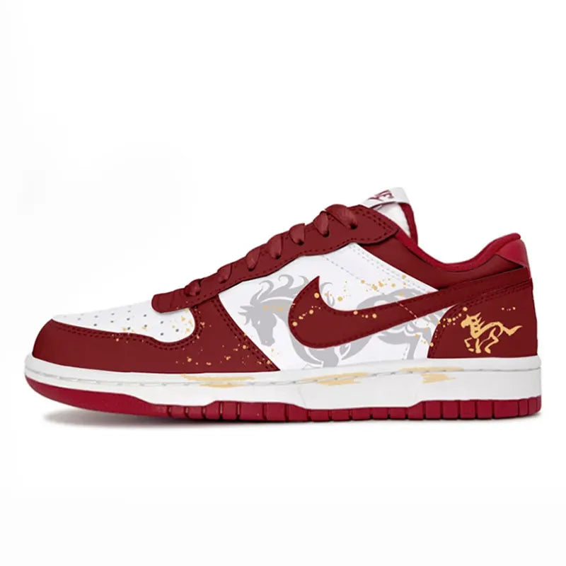 Personalizované tenisky Nike Big Steed Crimson k čínskému Novému roku koně – pánské skateové boty