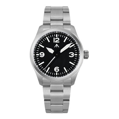 Militado ML08 V2 Vintage-Quarzuhr Military VH31-Uhrwerk Doppeltes Saphirglas C3 BGW-9 Leuchtend Wasserdicht 38mm Uhr