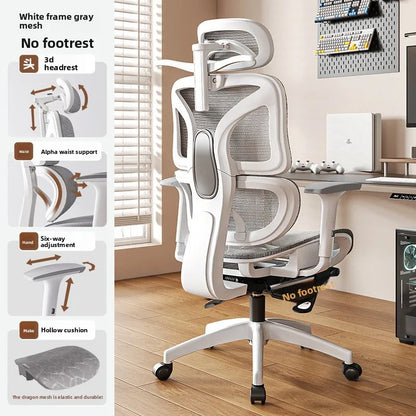 UVR Ergonomic Chair Home Computer Chair Comfortable To Lie Down Gaming Chair  Long Periods Office Chair Reclining Chair