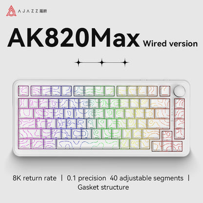 AJAZZ AK820 MAX New Magnetic Switch Type-C-Wired Only-Computer Gaming Keyboard Upgrade Gasket Mechanical Keyboard Cool RGB