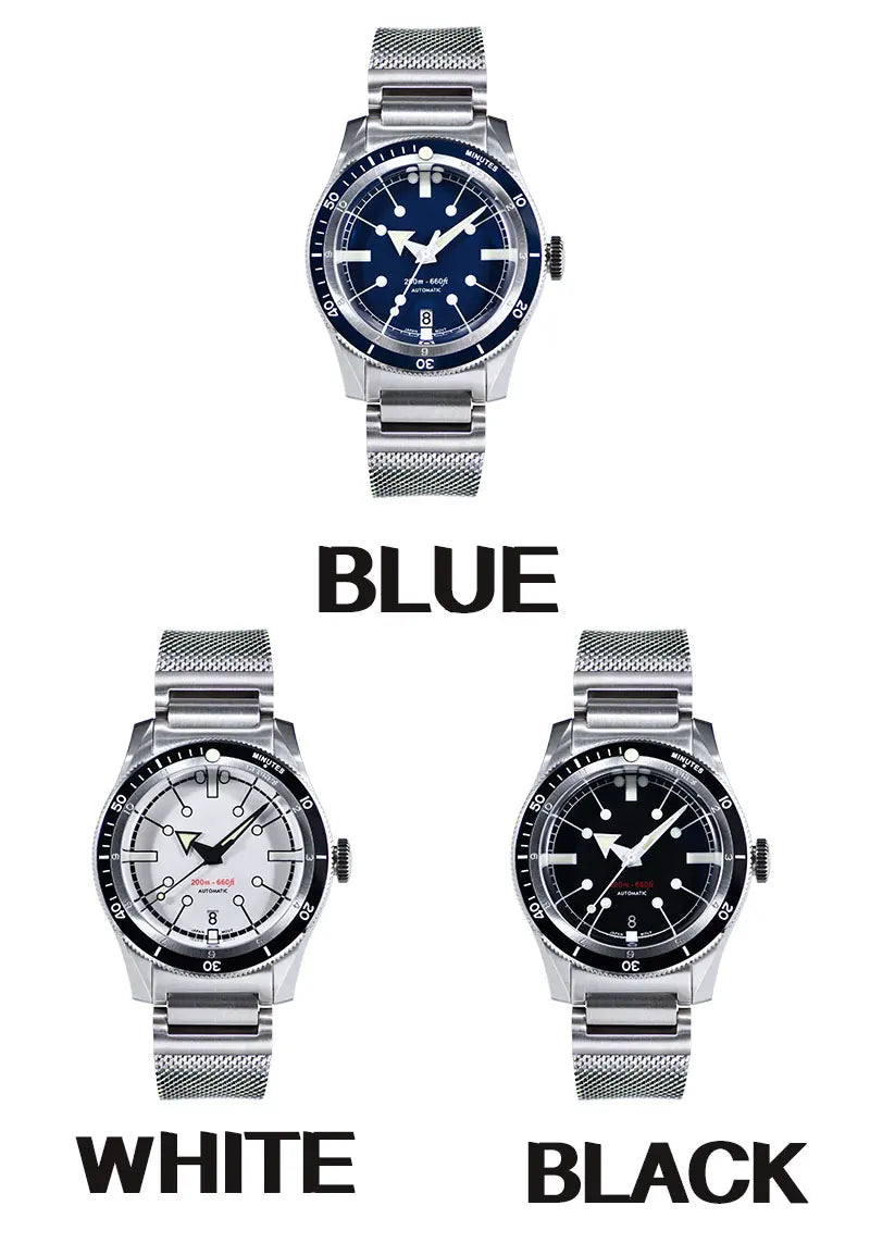 SEA KNIGHT Men 200M Waterproof Diving Watch Sapphire Crystal 316L Steel Mesh Belt C3 Luminous NH35A Automatic Mechanical Watch