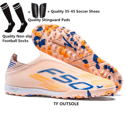 Pointure 35-45 Chaussures de football FG/TF pour hommes, futsal, professionnelles, unisexes, pour garçons, chaussures de football, baskets