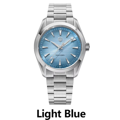 Hodinky Watchdives WD0006, stroj VH31 s plynulým chodem sekundové ručky, vypouklé safírové sklo, luminiscenční povlak BGW9, vodotěsnost 10 barů, 38 mm, vintage styl
