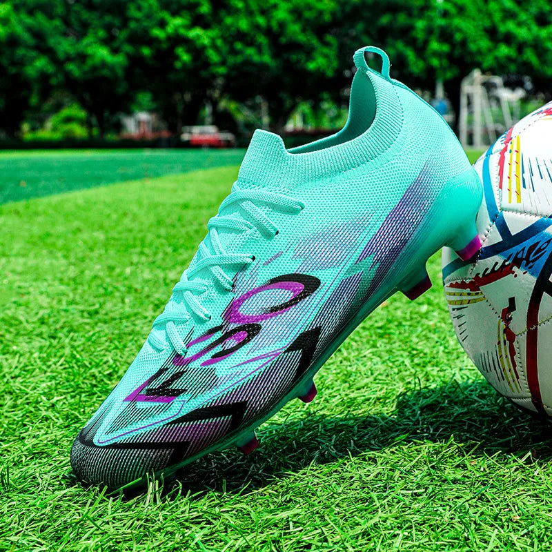 Nouvelles chaussures de football pour hommes, chaussures d'entraînement, crampons longs antidérapants FG, chaussures de football ultralégères, crampons d'extérieur, livraison directe