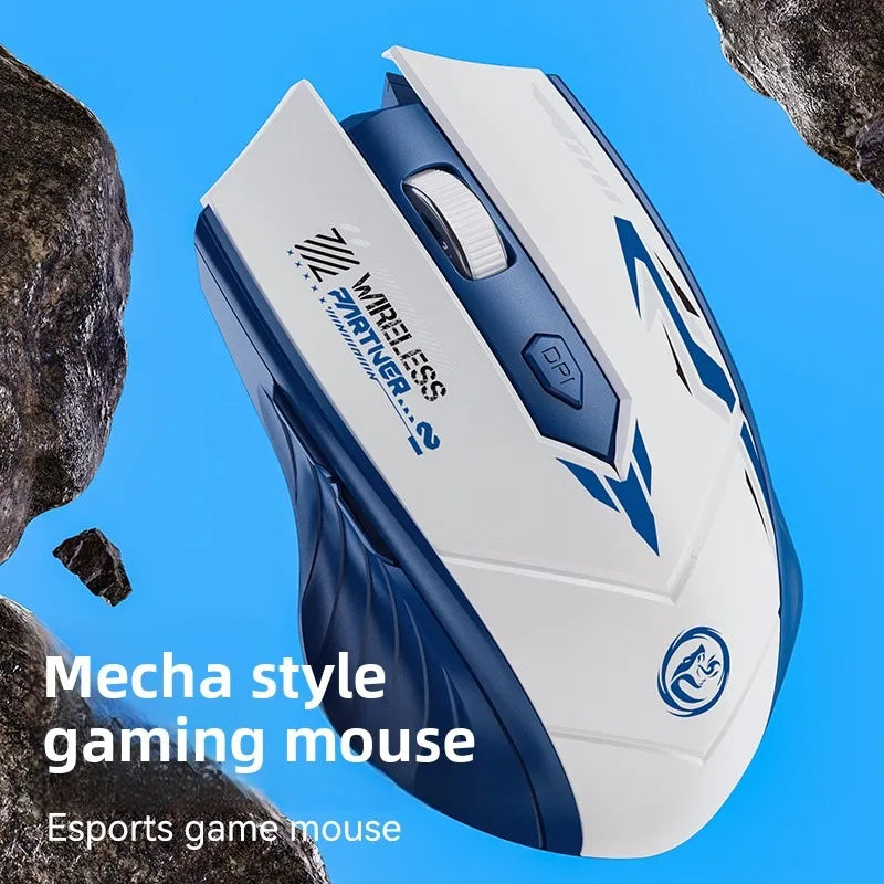 Mouse gaming wireless 2.4G USB silenzioso Dual Mode Bluetooth ricaricabile 1600DPI per PC e laptop
