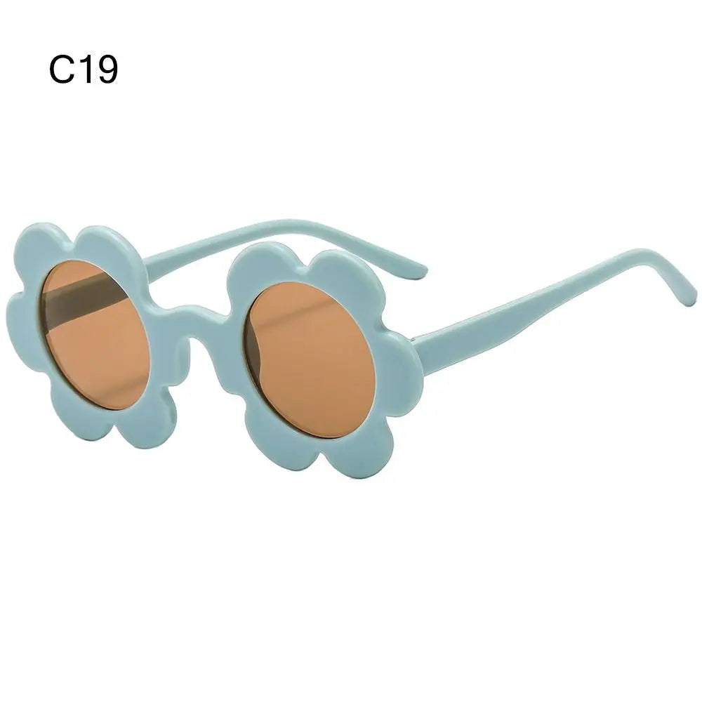 New Trendy Sunflower Sunglasses for Women Retro Round Flower Sun Glasses Fun Novel Disco/Festival/Party Shades for Adults