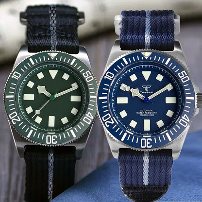 Titanium Case Tandorio 42mm Retro FXD NH35 PT5000 Mechanical Men's Watch Sapphire 200M Diver Watches Luminous Watches for Men