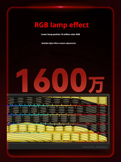 FGG MAD60 Gaming RGB Magnetic Axis Keyboard Game Dedicated Full Key Hot Swap Quick Response Entry Level Custom Gaming Keyboard