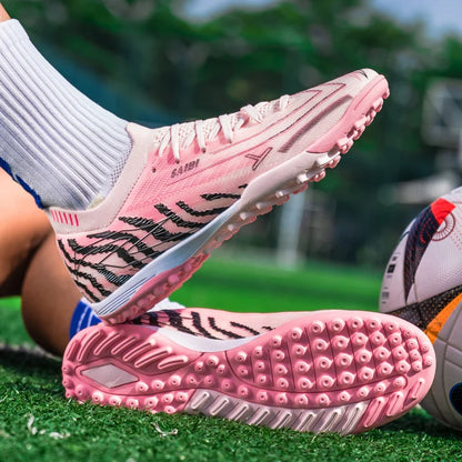 Chaussures de football pour hommes TF Turf, bottes de football légères, tige en PU à haute adhérence, semelle antidérapante, adaptées au gazon artificiel pour adultes.
