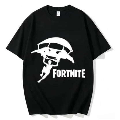Fortnite Crew Neck T Shirt Unisex Adult Game Dance Fashion New Pure Cotton Short Sleeve Tops Perfect for Casual Wear Vacations