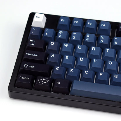 „KBDiy Clone GMK Galaxy“ PBT retro klavišų dangteliai, skirti „Aula 60“ mechaninei klaviatūrai, žaidėjams, su atskirtu tarpo klavišu, „Cherry“ profilio „Alice“ klavišų dangteliai