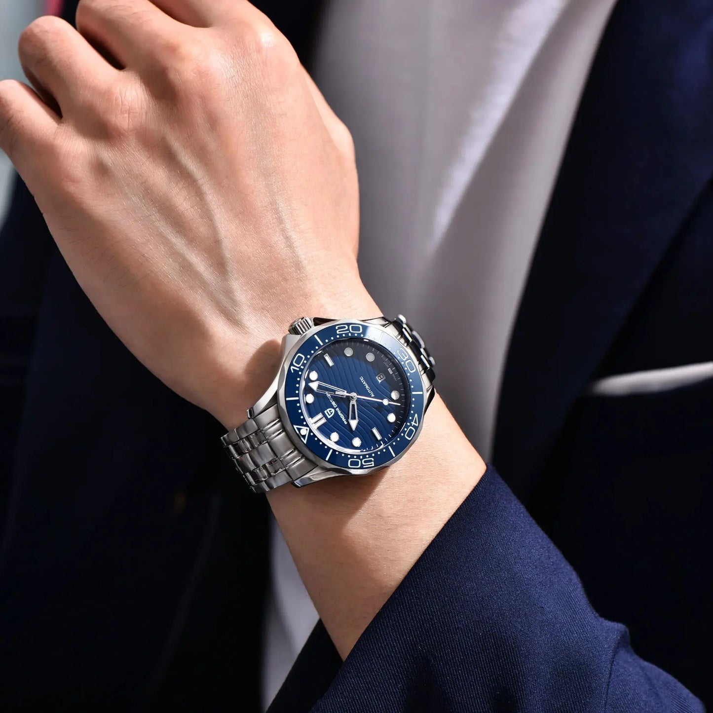 PAGANI DESIGN 2026 New V2 Waves 200M Taucheruhr für Herren, modische Luxus-Automatikuhr mit AR-Saphirglas, Herren-Armbanduhr