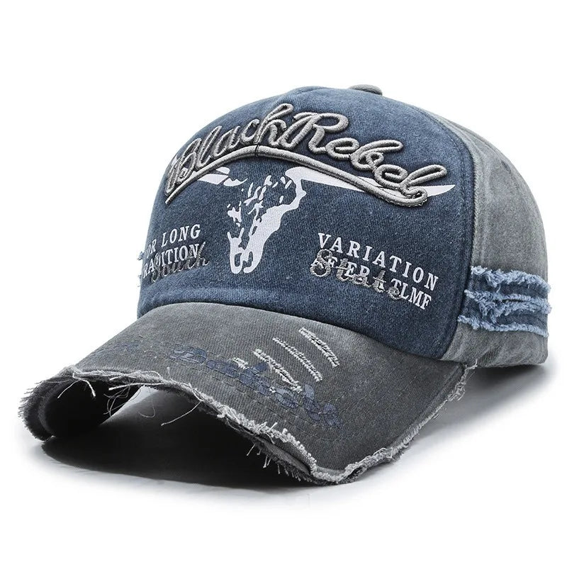 New Cool Fashion Men Washed Cotton Baseball Cap Retro Four Seasons Male Outdoor Sport Cap Hat For Men Accessory
