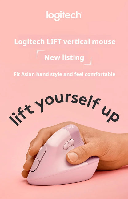 Logitech Lift Ergonomic Bluetooth Wireless Vertical Mouse Small Business Office Mouse Switch Between 3 Devices in Seconds