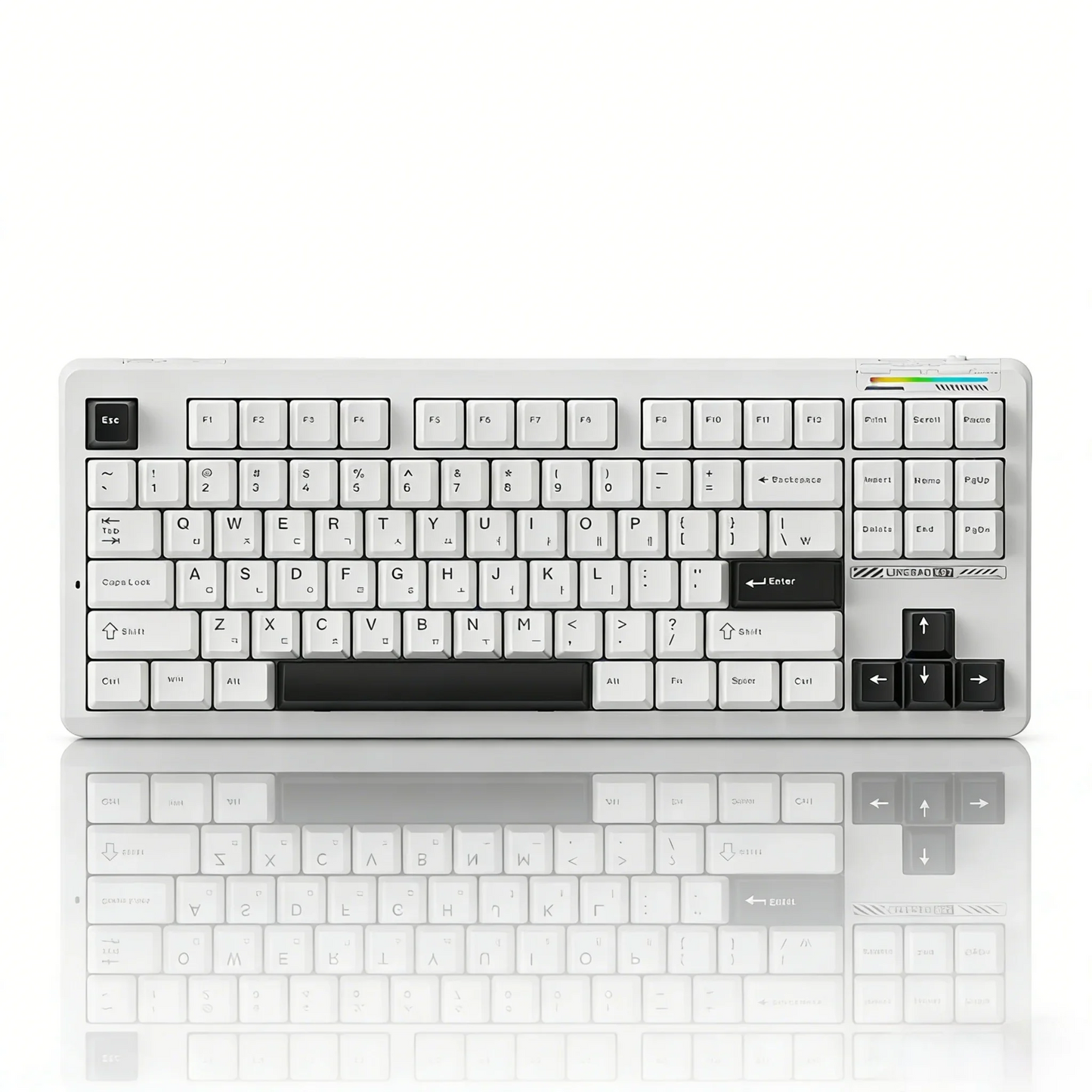 AULA×LINGBAO K87 Wireless Keyboard Korean Letters Gasket-Mounted PBT Keycaps Macro Software LEOBOG Switch