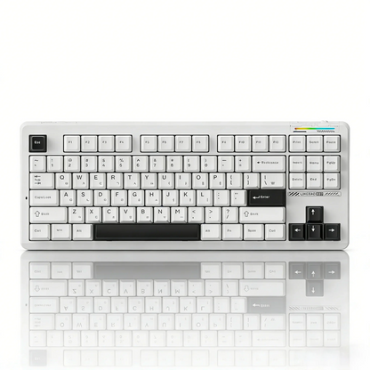 AULA×LINGBAO K87 Wireless Keyboard Korean Letters Gasket-Mounted PBT Keycaps Macro Software LEOBOG Switch