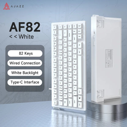 Ajazz AF82 Series 75% Layout Wireless Keyboard with 4000mAh Battery Low Profile Keys Bluetooth Tri-Mode Connectivity  RGB