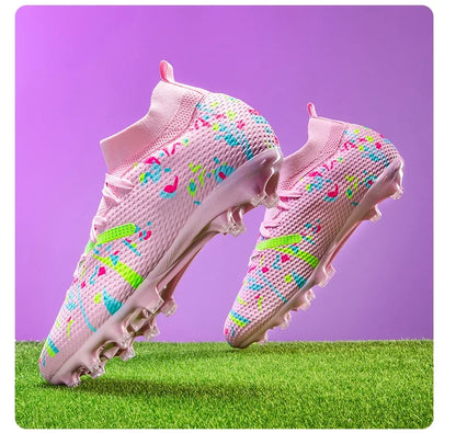 Nouvelles chaussures de football pour hommes, chaussures d'entraînement, crampons de football, baskets de match, chaussures de sport pour terrain gazonné, antidérapantes, professionnelles, ultralégères, unisexes.