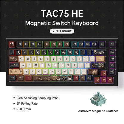 Akko TAC75 HE Magnetic Keyboard 75% Magnetic Switch Rapid Trigger 0.005mm ARGB 8K Polling Rate Wired Gamer Customized Keyboard