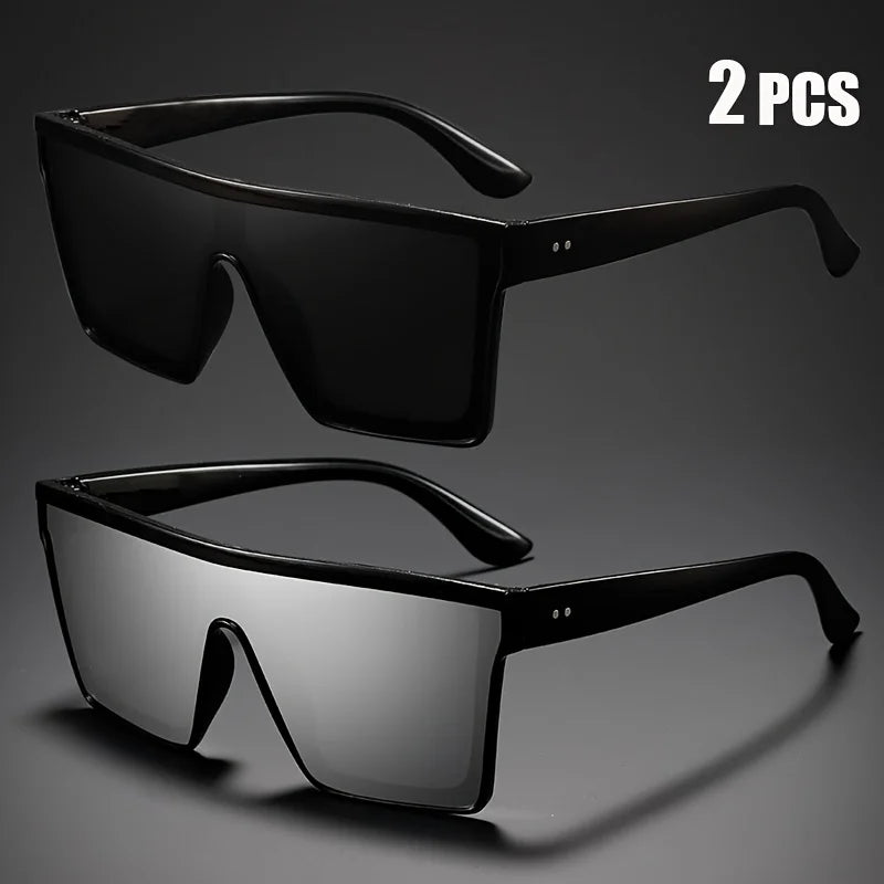 2-4PCS Oversize frame One-piece Goggle Men Woman Sunglasses Interior Accessory Protective Gears Anti Glare Car Driving Glasses