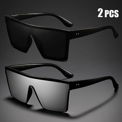 2-4PCS Oversize frame One-piece Goggle Men Woman Sunglasses Interior Accessory Protective Gears Anti Glare Car Driving Glasses