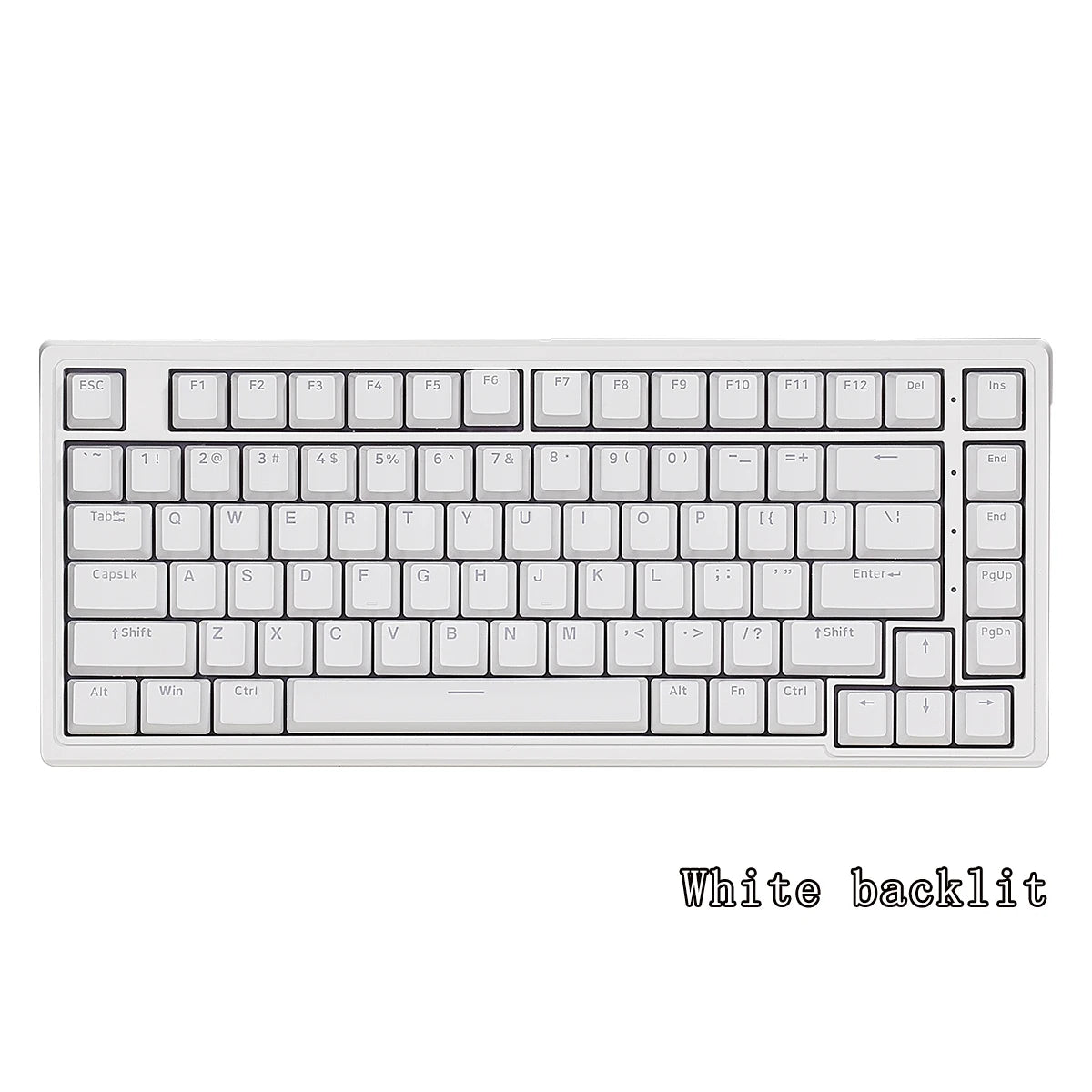 HEXGEARS M2 Mechanical Keyboard 87key Hot Swap PBT Gasket Structure White Backlit Macro Defined Gaming Mechanical Keyboard