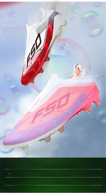 Chaussures de football respirantes AG pour hommes et femmes, chaussures de football professionnelles antidérapantes, chaussures de sport d'extérieur, crampons d'entraînement
