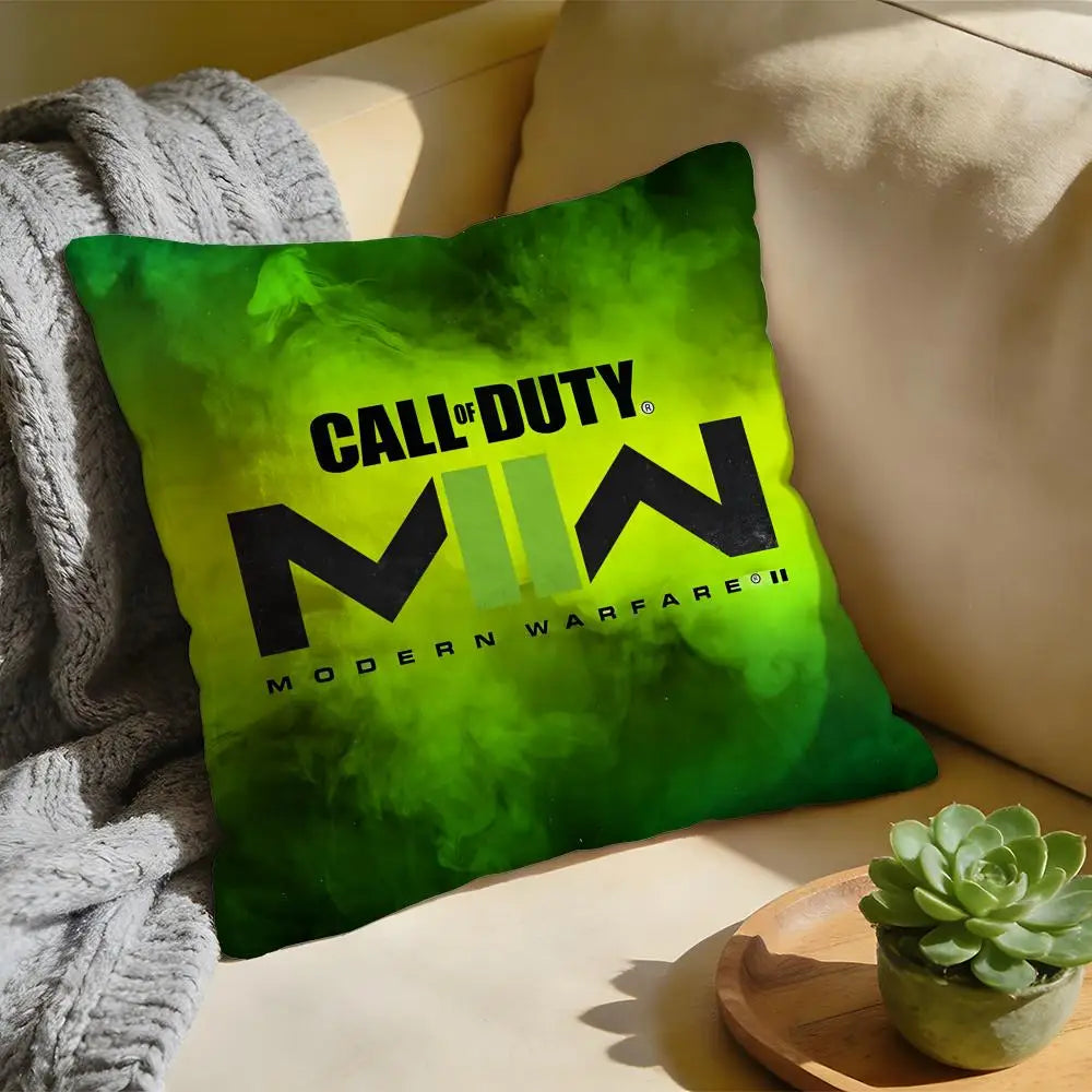 Cushion Cover Washed Linen Soft Breathable Decorative Case for Sofa Home Pillow cover Game C-Call of D-Duty Black Ops