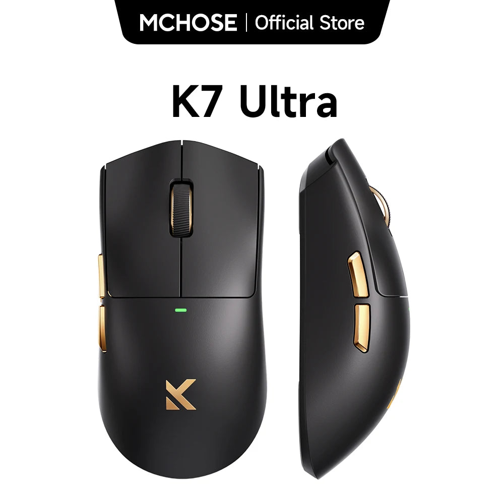 MCHOSE K7 Ultra bežični gaming miš PAW3950, dvostruka 8K stopa odziva, lagani magnetski stalak za bežično punjenje, za e-sport i ured