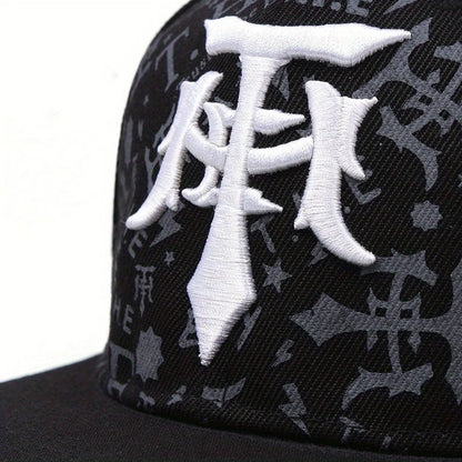 2025 Creative New Baseball Hat T Embroidery Graffiti HipHop Hat Street Fashion Decorative Hat Daily Leisure Flat Edge Hat Unisex