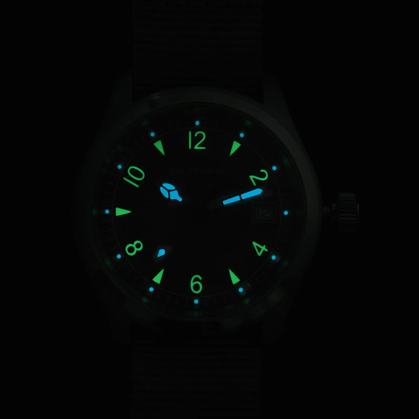 Militado ML08 Switzerland Ronda 515 Quartz Movement Double Sapphire Crystal  BGW9 Luminous 10Bar Waterproof 38mm Vintage Watch