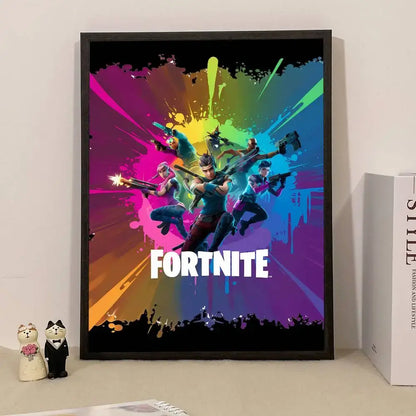 Game F-Fortnite Poster Surprise Home Decoration Picture Wall Art for Study Living Room Decor