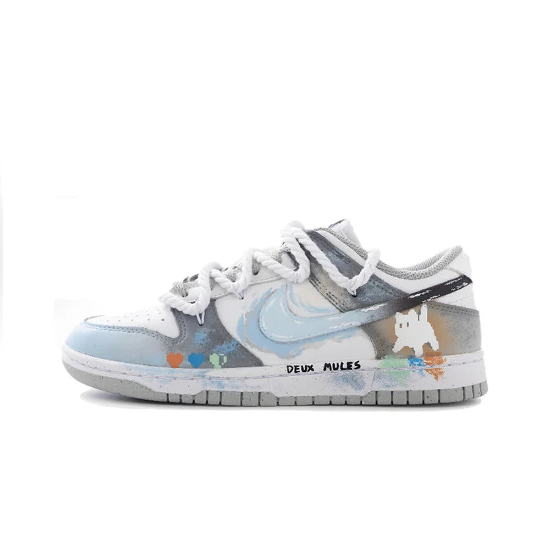 Personalizované tenisky Nike Dunk Cyberpunk Graffiti Gradient Blended Artistic Low-Top Unisex Skate Shoes