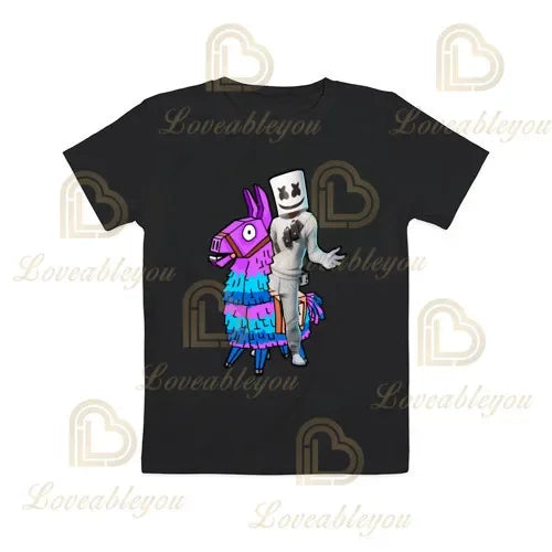 Cartoon-T-Shirt für Jungen und Mädchen, Fortnite-T-Shirt Battle Royale 3D, 3 bis 14 Jahre, Victory Royale, Gaming-Oberteil für Kinder und Teenager