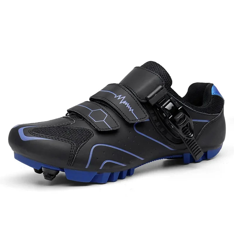 Chaussures de cyclisme unisexes à semelle rigide – Chaussures à crampons pour vélo de route 4 saisons, VTT et sports de plein air