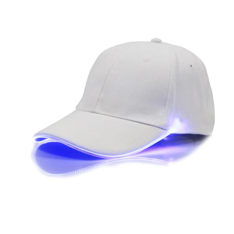 Šviesolaidinė LED kepurė su 7 spalvų švytinčiais elementais, EDC beisbolo kepurės, USB įkrovimas, šviečiančios kepurės, funkcinė LED kepurė