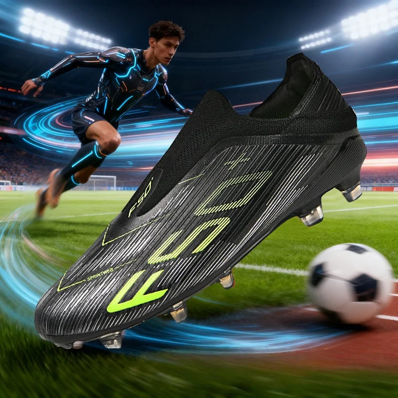 Nouvelles chaussures de football pour hommes, crampons antidérapants ultralégers FG pour gazon, chaussures de sport confortables pour adultes, chaussures de futsal antidérapantes