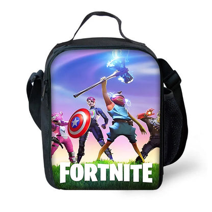Hot Game Design Child Backpacks Lunch Bag Pencil Case Pupil Large Capacity School Bags For Boy Girl Best Gift F-FortniteS