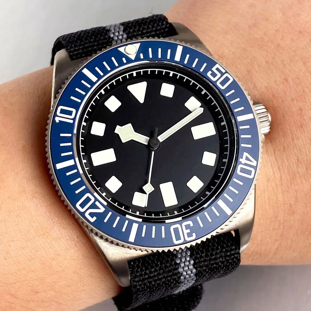 Titanium Case Tandorio 42mm Retro FXD NH35 PT5000 Mechanical Men's Watch Sapphire 200M Diver Watches Luminous Watches for Men