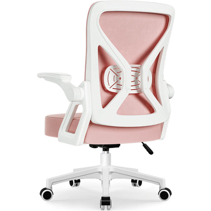 AUTHMIC Ergonomic Office Chair with Lumbar Support, Mesh Back, Flip-Up Armrests, Adjustable Height, Reclining Desk Chair for Home Office