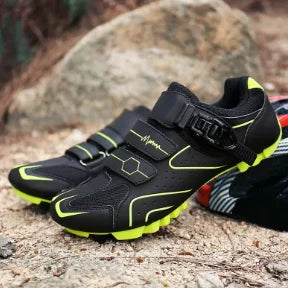 Chaussures de cyclisme unisexes à semelle rigide – Chaussures à crampons pour vélo de route 4 saisons, VTT et sports de plein air