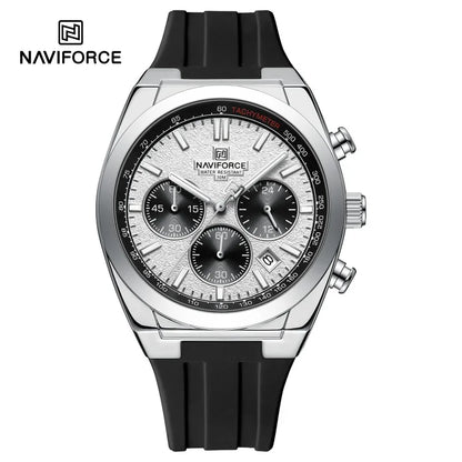 Muški ručni sat NAVIFORCE – luksuzni i sportski stil, kvarcni mehanizam, prikaz 24 sata, prozor za datum, kronograf, vodootporan – ideja za poklon za muškarce