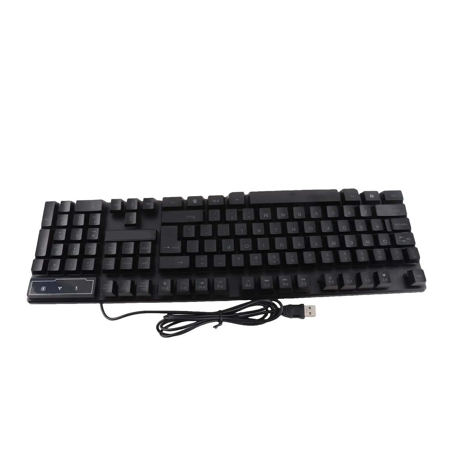 Keyboard Mouse Combo 4-piece Gaming Combo Ergonomic 104 Keys Keyboard 4-color Breathing Light Mouse Headset Anti-slip Mouse Pad