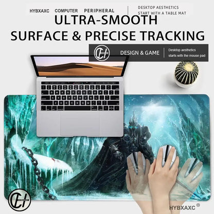 XXL Gaming Accessories Gamer Keyboard Desk Mat Non-Slip World of Warcraft Lich King Laptop Notebook Mousepad Mouse Mats HYBXAXC