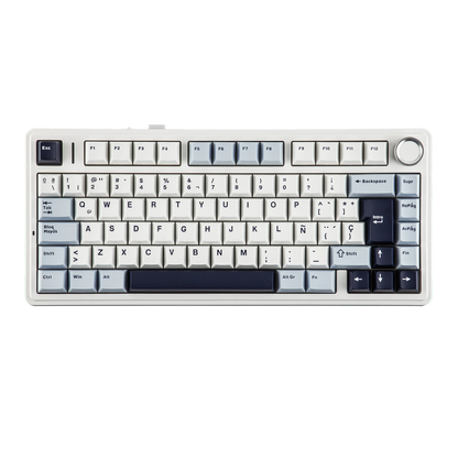 EPOMAKER AULA F75 ISO-ES 75% QWERTY español, teclado mecánico gaming inalámbrico con cable/Bluetooth/2.4GHz, hot-swap, montaje gasket y retroiluminación RGB