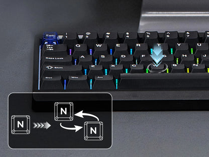 EPOMAKER Magcore65 Lite 65% US QWERTY Layout Wired/BT/2.4Ghz Wireless Mechanical Gaming Keyboard 8K Polling Analog Switch